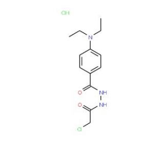 N&prime;-(chloroacetyl)-4-(diethylamino)benzohydrazide hydrochloride - chemical structure image