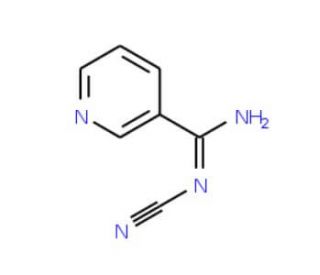 N&prime;-Cyanopyridine-3-carboximidamide (CAS 73631-23-9) - chemical structure image