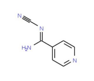 N&prime;-Cyanopyridine-4-carboximidamide (CAS 23275-43-6) - chemical structure image