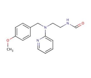 N&prime;-Formyl-N-(4-methoxybenzyl)-N-2-pyridinyl-1,2-ethanediamine (CAS 109912-29-0) - chemical structure image