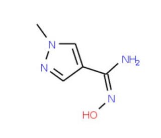 N&prime;-hydroxy-1-methyl-1H-pyrazole-4-carboximidamide (CAS 1158133-29-9) - chemical structure image