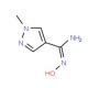 N′-hydroxy-1-methyl-1H-pyrazole-4-carboximidamide (CAS 1158133-29-9) - chemical structure image