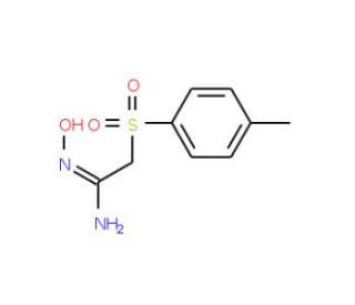 N&prime;-Hydroxy-2-[(4-methylphenyl)sulphonyl]ethanimidamide (CAS 72660-98-1) - chemical structure image