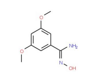 N&prime;-Hydroxy-3,5-dimethoxybenzenecarboximidamide (CAS 453566-08-0) - chemical structure image