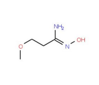 N&prime;-hydroxy-3-methoxypropanimidamide (CAS 77072-12-9) - chemical structure image