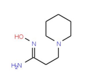 N&prime;-hydroxy-3-(piperidin-1-yl)propanimidamide (CAS 98487-57-1) - chemical structure image