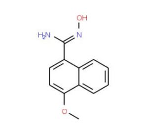 N&prime;-Hydroxy-4-methoxynaphthalene-1-carboximidamide (CAS 690632-32-7) - chemical structure image