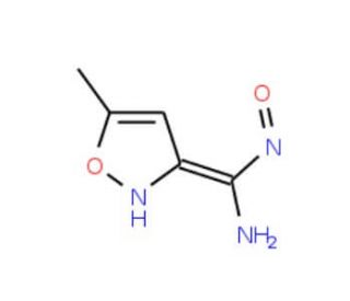 N&prime;-Hydroxy-5-methylisoxazole-3-carboximidamide (CAS 90585-88-9) - chemical structure image