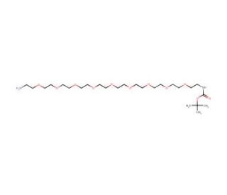 O-(2-Aminoethyl)-O&prime;-[2-(Boc-amino)ethyl]octaethylene glycol (CAS 890091-43-7) - chemical structure image