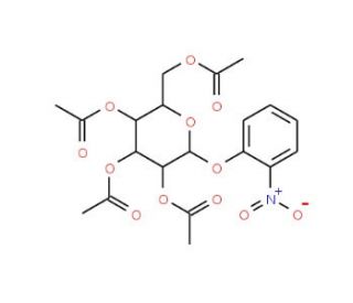 O-Nitrophenyl 2,3,4,6-tetra-O-acetyl-&beta;-D-galactopyranoside (CAS 3053-17-6) - chemical structure image