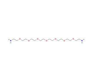 O,O&prime;-Bis(2-aminoethyl)hexaethylene Glycol (CAS 332941-25-0) - chemical structure image