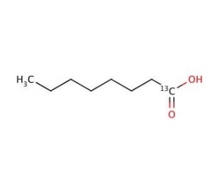 Octanoic acid-1-(13-C) (CAS 59669-16-8) - chemical structure image