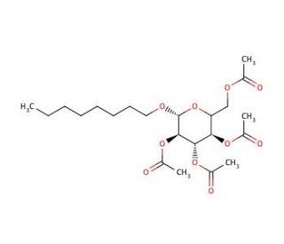 Octyl 2,3,4,6-O-Tetraacetyl-&beta;-D-mannopyranoside (CAS 128299-96-7) - chemical structure image