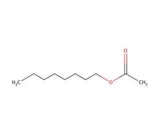 Octyl acetate (CAS 112-14-1) - chemical structure image