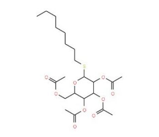 Octyl Tetra-2,3,4,6-O-acetyl-&beta;-D-thioglucopyranoside - chemical structure image