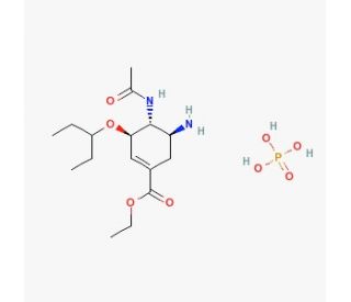 Oseltamivir phosphate (CAS 204255-11-8) - chemical structure image