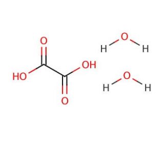 Oxalic acid dihydrate (CAS 6153-56-6) - chemical structure image