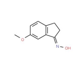 Oxime-2,3-dihydro-6-methoxy-1H-inden-1-one (CAS 180915-76-8) - chemical structure image