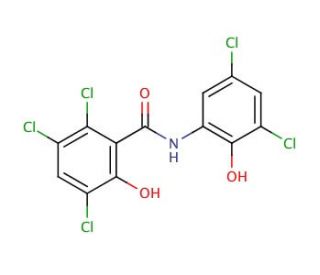 Oxyclozanide (CAS 2277-92-1) - chemical structure image