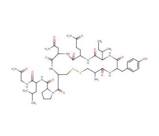 Oxytocin acetate salt (CAS 50-56-6) - chemical structure image