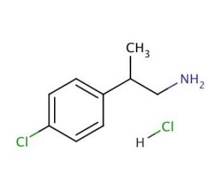 p-Chloro-&beta;-methylphenethylamine hydrochloride (CAS 4806-79-5) - chemical structure image