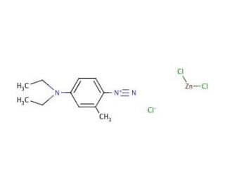 p-Diazo-N,N-diethyl-m-toluidine hemi(zinc chloride) salt (CAS 60869-69-4) - chemical structure image