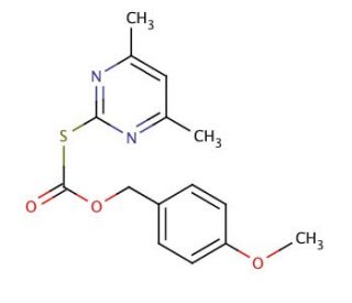 p-Methoxybenzyl S-(4,6-dimethylpyrimidin-2-yl) thiocarbonate (CAS 41840-29-3) - chemical structure image