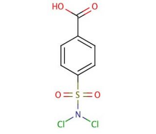 p-(N,N-Dichlorosulfamyl)benzoic acid (CAS 80-13-7) - chemical structure image