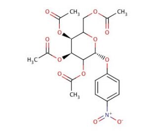 p-Nitrophenyl 2,3,4,6-Tetra-O-acetyl-&alpha;-D-galactopyranoside (CAS 17042-39-6) - chemical structure image