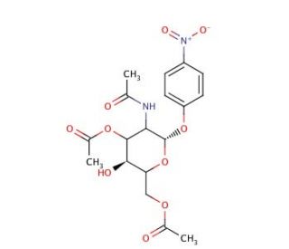 p-Nitrophenyl 2-Acetamido-2-deoxy-3,6-di-O-acetyl-&beta;-D-glucopyranoside (CAS 61891-87-0) - chemical structure image