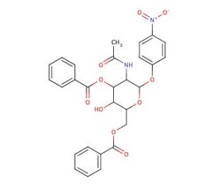 p-Nitrophenyl 2-Acetamido-2-deoxy-3,6-di-O-benzoyl-&beta;-D-glucopyranoside (CAS 84564-22-7) - chemical structure image