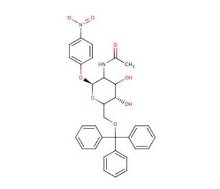 p-Nitrophenyl 2-Acetamido-2-deoxy-6-O-trityl-&beta;-D-glucopyranoside - chemical structure image