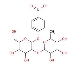 p-Nitrophenyl 2-O-(&alpha;-L-fucopyranosyl)-&beta;-D-galactopyranoside (CAS 66347-27-1) - chemical structure image