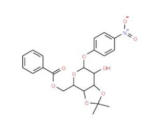 p-Nitrophenyl 6-O-Benzoyl-3,4-O-isopropylidene-&alpha;-D-galactopyranoside - chemical structure image