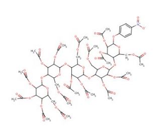 p-Nitrophenyl &beta;-D-Cellopentaoside, Hexadecaacetate - chemical structure image