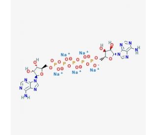 P1,P5-Di(adenosine-5&prime;) pentaphosphate pentasodium salt (CAS 4097-04-5) - chemical structure image