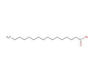Palmitic acid-1-(13-C) (CAS 57677-53-9) - chemical structure image