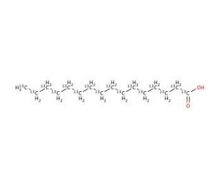 Palmitic acid-13C16 (CAS 56599-85-0) - chemical structure image