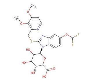 Pantoprazole Sulfide-&beta;-D-glucuronide (CAS 867300-67-2) - chemical structure image