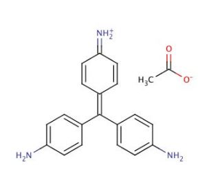 Pararosaniline acetate (CAS 6035-94-5) - chemical structure image