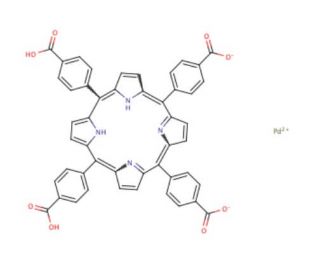 Pd(II) meso-Tetra(4-carboxyphenyl)porphine (CAS 94288-44-5) - chemical structure image