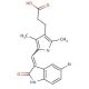 PDGFR/VEGFR2 Tyrosine Kinase Inhibitor, 5-Br SU6668 - chemical structure image