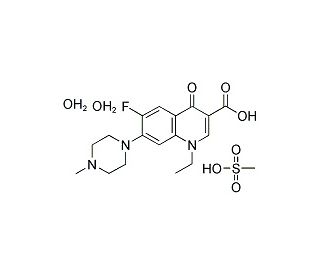 Pefloxacin mesylate dihydrate (CAS 149676-40-4) - chemical structure image
