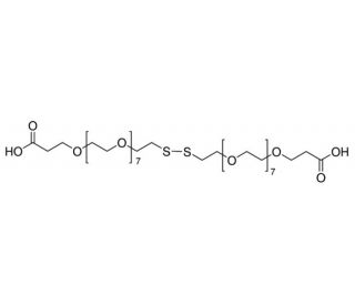 PEG acid disulfide (n=7) (CAS 873013-93-5) - chemical structure image