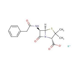 Penicillin G potassium salt (CAS 113-98-4) - chemical structure image
