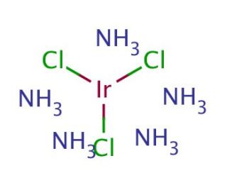 Pentaamminechloroiridium(III) chloride (CAS 15742-38-8) - chemical structure image