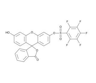Pentafluorobenzenesulfonyl fluorescein (CAS 728912-45-6) - chemical structure image
