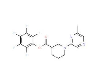 Pentafluorophenyl 1-(6-methylpyrazin-2-yl)piperidine-3-carboxylate (CAS 941716-83-2) - chemical structure image