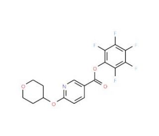 Pentafluorophenyl-2-(tetrahydropyran-4-yloxy)pyridine-5-carboxylate (CAS 910036-96-3) - chemical structure image