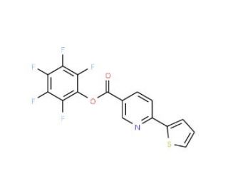 Pentafluorophenyl 2-thien-2-ylpyridine-5-carboxylate (CAS 926921-59-7) - chemical structure image